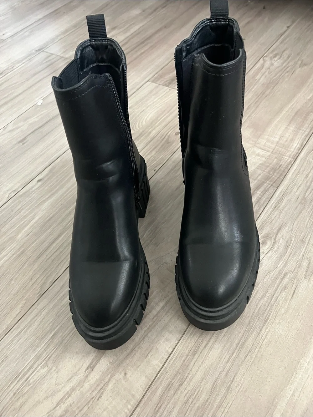 Target Black Platform Chelsea Lug Ankle Boots